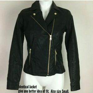 Baccini Faux Leather Moto Jacket!